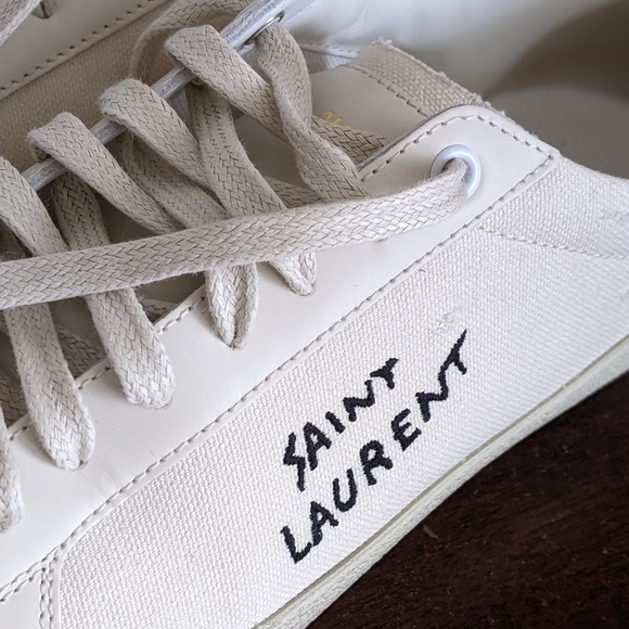 YSL Saint Laurent COURT CLASSIC SL/06 Signature SNEAKERS IN CANVAS/ LEATHER S40 - Picture 4 of 7